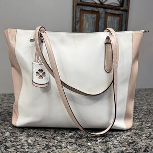 Kate Spade pink and white Tote Bag